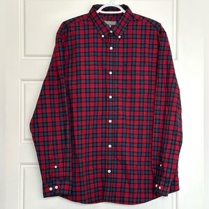 Denver’s Hayes XL Red and Blue Checkered/Plaid Button-Down Shirt